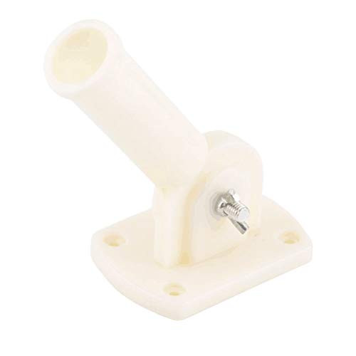 OUNONA Flag Pole Bracket Adjustable Plastic Flag Holder Multi-Position Wall Mount Pole Holder with Hardwares Antirust and Wind Resistant