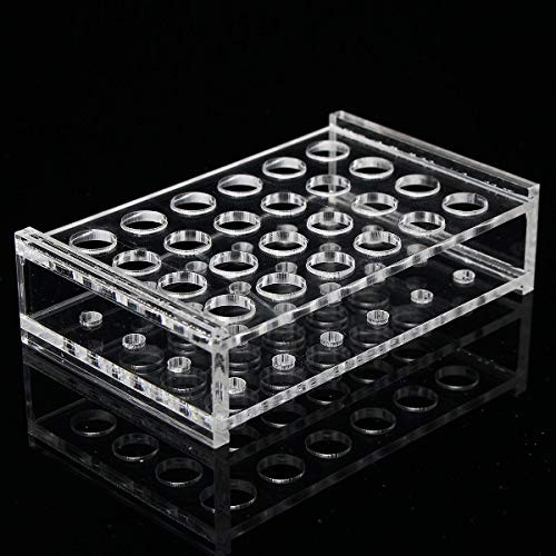24 Holes Plastic Test Tube Rack Testing Tubes Holder Lab Test Tube Storage Stand Test Tube Stand Shelf Test Tubing Racks Bracket for 10.5mm/1.5ml Test Tube- Lab School Supplies Laboratory Equipment