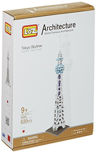 LOZ Micro Blocks, Tokyo Skytree Model, Small Building Block Set, Nanoblock Compatible (650 pcs)
