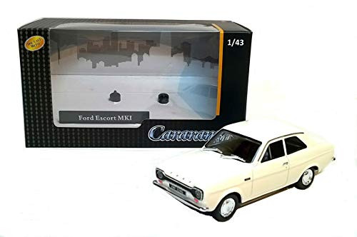Cararama FORD ESCORT MK1 in Ermine White - 1:43 Diecast Classic Car Model