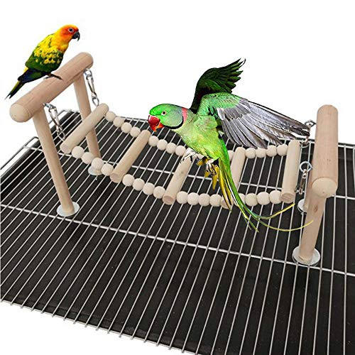 ONWRACE Birds Training Toy- Parrot Toys- Swing Chewing Toys for Birds- Pet Bird Parrot Wood Beads Perch Ladder Hanging Swing Bridge Playground Chew Toy Wood Color ONWRACE Birds Training Toy- Parrot Toys- Swing Chewing Toys for Birds- Pet Bird Parrot Wood Beads Perch Ladder Hanging Swing Bridge Playground Chew Toy Wood Color