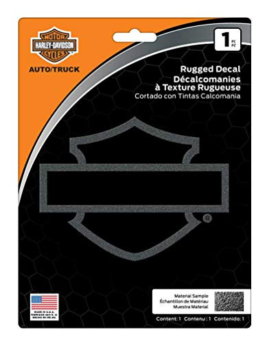Harley-Davidson Rugged Textured Bar  and  Shield Logo Decal - Black - 6 x 8 in.
