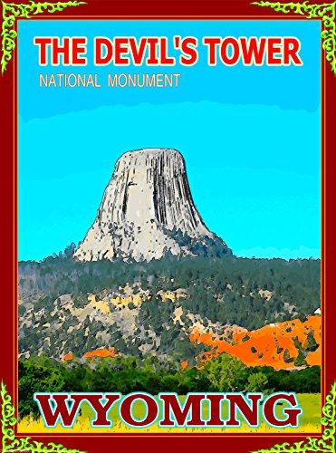 Magnet The Devil's Tower Wyoming United States America Travel Advertisement Art Magnet