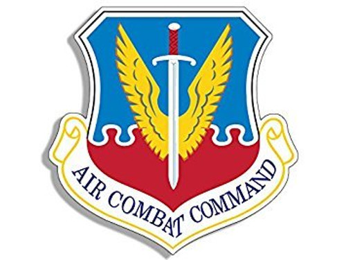 MAGNET Air Combat Command Shield Shaped Magnet-usaf force crest logo- Size: 4 x 4 inch