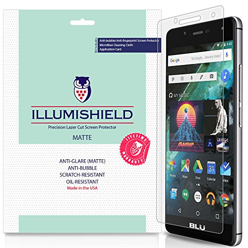 iLLumiShield Matte Screen Protector Compatible with BLU R1 HD -3-Pack- Anti-Glare Shield Anti-Bubble and Anti-Fingerprint PET Film
