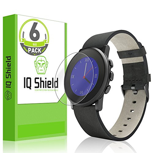 IQ Shield Screen Protector Compatible with Pebble Time Round -20mm--6-Pack- LiquidSkin Anti-Bubble Clear Film
