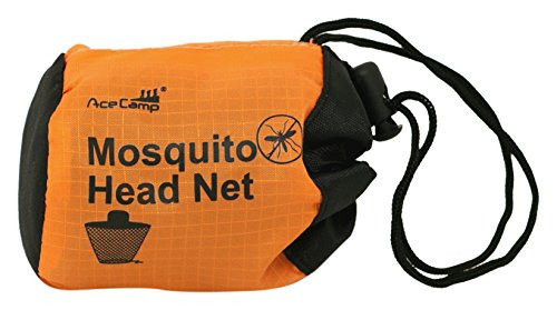 AceCamp Mosquito Head Net- Fly Face Screen- Bug Headnet Shield- Protection Mask from Insects  and  Gnat Bites- Fine Nylon Mesh Cover- Outdoor  and  Backpacking- Includes Carry Bag