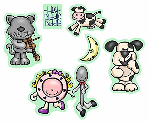 Hey Diddle Diddle Felt Figures for Flannel/Felt Board Story 7 Precut Pieces and Activity Pages Nursery Rhyme