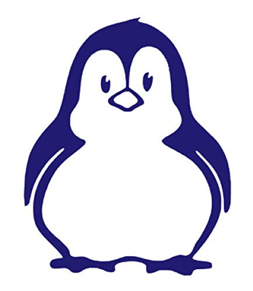 Cute Penguin Vinyl Sticker Decals for Car Bumper Window Laptop- Phone- Tablet -8" x 6.4"- Purple- Cute Penguin Vinyl Sticker Decals for Car Bumper Window Laptop- Phone- Tablet -8" x 6.4"- Purple-