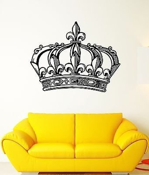 V-studios Wall Decal Crown King Power Kingdom Emperor Sceptre Mural Vinyl Decal VS325 V-studios Wall Decal Crown King Power Kingdom Emperor Sceptre Mural Vinyl Decal VS325