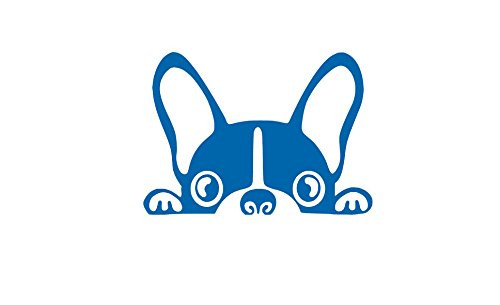 Cute Dog Vinyl Sticker Decals for Car Bumper Window Laptop Tablet Phone -8" x 5.68"- Blue- Cute Dog Vinyl Sticker Decals for Car Bumper Window Laptop Tablet Phone -8" x 5.68"- Blue-