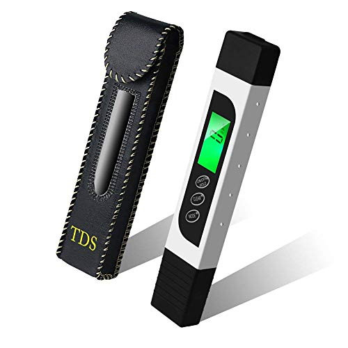 Tds Meter - Water Quality Tester - Tds- Ec  and  Temperature Meter 3 in 1- 0-9999 ppm Meter- LCD Display- TDS Meter for Drinking Water Test- Coffee- Swimming Pool- Aquarium- Ro Water- Hydroponics