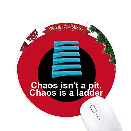 Chaos Pit Ladder Round Rubber Mouse Pad Christmas Tree Mat
