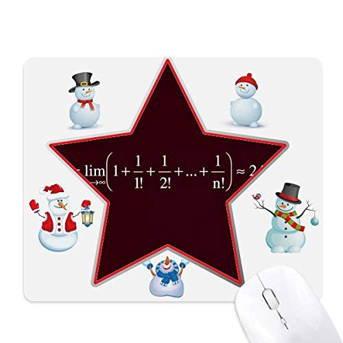 Mathematical Formula Expression Calculation Brackets Christmas Snowman Family Star Mouse Pad