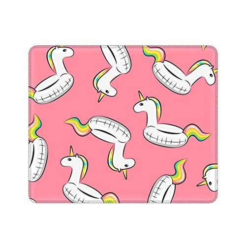 Unicorn Pool Float Toss On Pink Mouse Mat- Mouse Pad for Computers-Laptop-Office-Noiseless/Durable/Waterproof