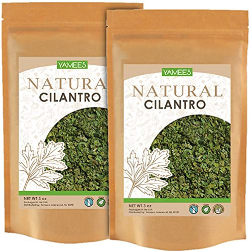 Yamees Cilantro - 6 Oz -3 Oz Each-  Cilantro Seasoning  Dry Cilantro Leaves  Cilantro Herb  Dried Cilantro - Bulk Spices