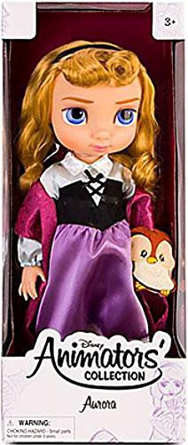 Disney Princess Animators Collection 16 Inch Doll Figure Aurora with Plush Friend Owl