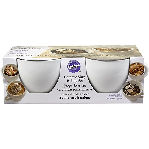 Wilton 2105-0172 Ceramic Mugs Cakes Baking Cups, 4-Piece Set