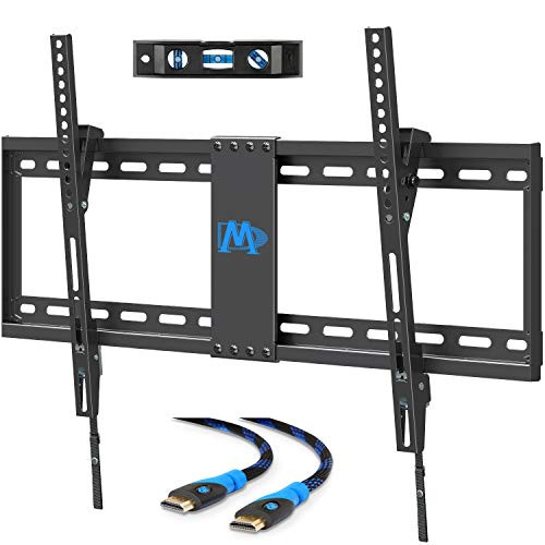 Mounting Dream Tilting TV Mount for Most 37-70 Inches Flat Screen TVs, TV Wall Mount Bracket up to VESA 600x400mm and 132 lbs - Low Profile & Space Saving for 16", 18", 24" Studs