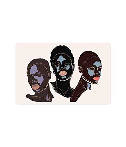 Designs by Maria 11x17 Three Abstract Beauties Poster -Unframed-- Motivational Black Girl Wall Art- Posters For Tween Girls Room- Girls Wall Decor- Girls Room Wall Decor