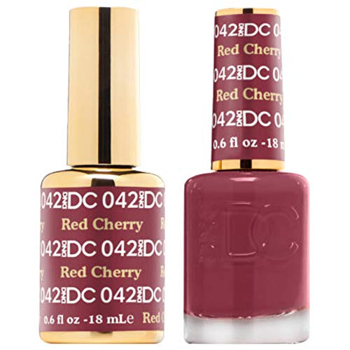 DND DC 042 - RED CHERRY Gel  and  Matching Polish Set - DND DC Gel  and  Lacquer