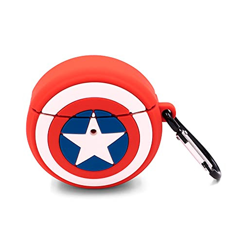 Marvel Airpods Case Superhero Character Airpod Cases I Compatible with Apple Airpods 1  and  2 -Captain America-