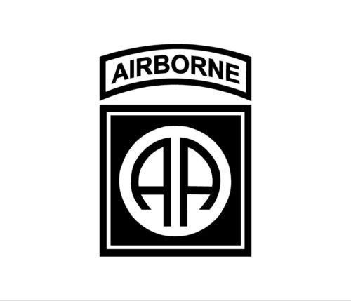 82nd Airborne Patch Vinyl Decal Car Window Bumper Sticker Tab Infantry Army- 5 INCH Dye Cut Decal Sticker for Bumpers Windows Cars Laptops ETC