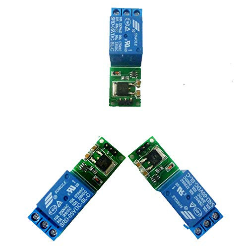 Eletechsup DC 6~24V 1 CH 4 CH Latch Relay Module Flip-Flop Bistable Self-Locking Trigger Switch Board  -DC 6V~24V 1 Channel- 3-