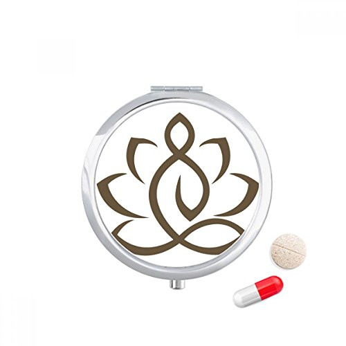 Culture Religion Customs Lotus Figure Pill Case Pocket Medicine Storage Box Container Dispenser