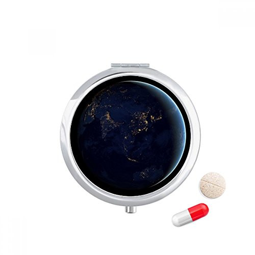 Universe Space Blue Planet Earth Pill Case Pocket Medicine Storage Box Container Dispenser