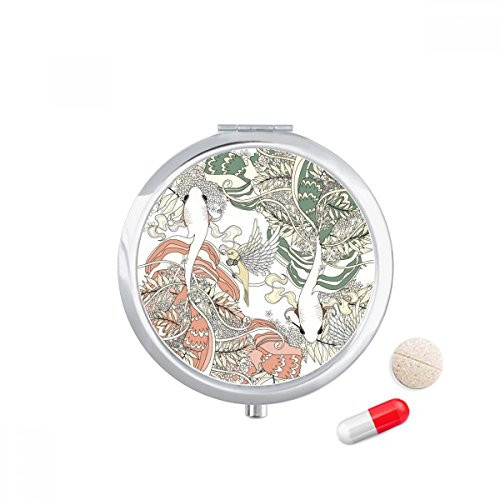 Red Green Carp Pill Case Pocket Medicine Storage Box Container Dispenser