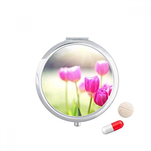 Beautiful Sunshine Flowers Red Green Pill Case Pocket Medicine Storage Box Container Dispenser