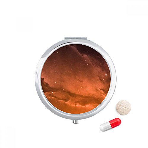 Clouds Red Starry Sky Pill Case Pocket Medicine Storage Box Container Dispenser