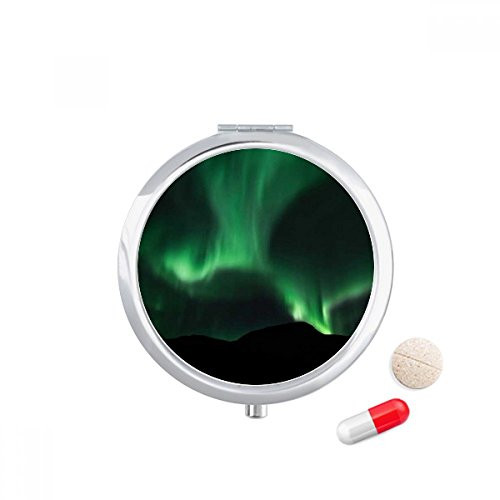 Green Night Sky Pill Case Pocket Medicine Storage Box Container Dispenser