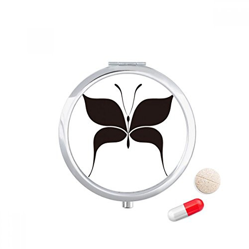 Fairy Black Butterfly Pill Case Pocket Medicine Storage Box Container Dispenser