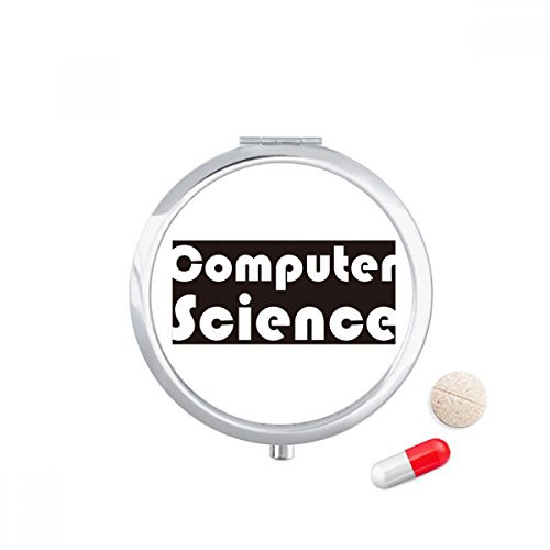 Course and Major Computer Science Black Pill Case Pocket Medicine Storage Box Container Dispenser