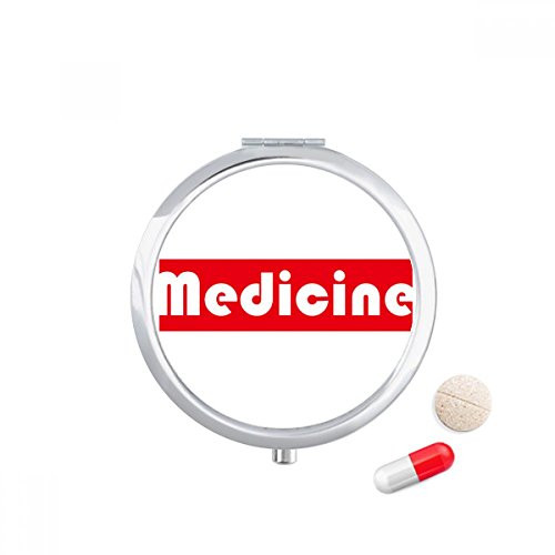 Course and Major Medicine Red Pill Case Pocket Medicine Storage Box Container Dispenser