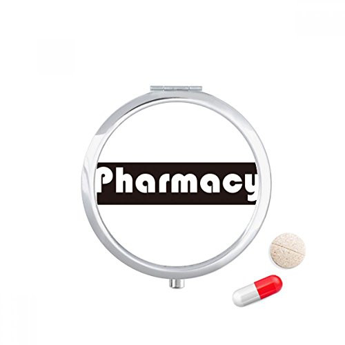 Course and Major Pharmacy Black Pill Case Pocket Medicine Storage Box Container Dispenser