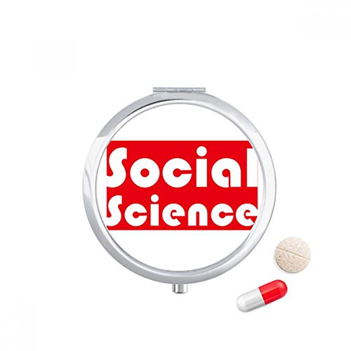 Course and Major Social Science Red Pill Case Pocket Medicine Storage Box Container Dispenser