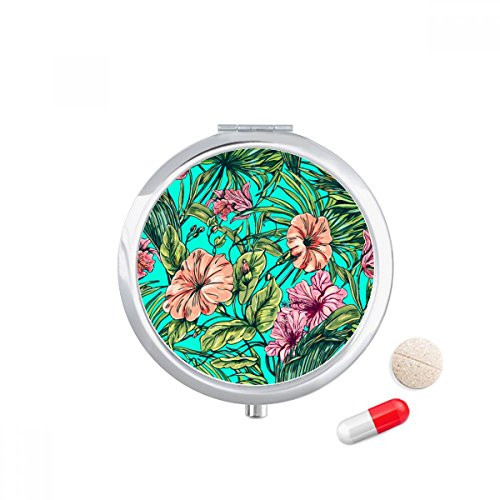 Flower Plant Leaf Green Pill Case Pocket Medicine Storage Box Container Dispenser