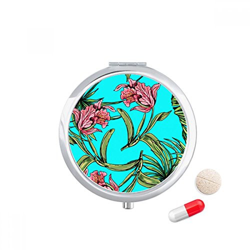 Flower Plant Leaf Blue Sky Happy Pill Case Pocket Medicine Storage Box Container Dispenser