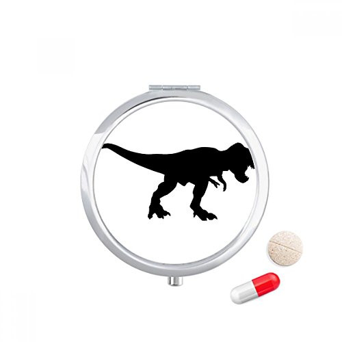 Dinosaur Black Bones Die Out Pill Case Pocket Medicine Storage Box Container Dispenser