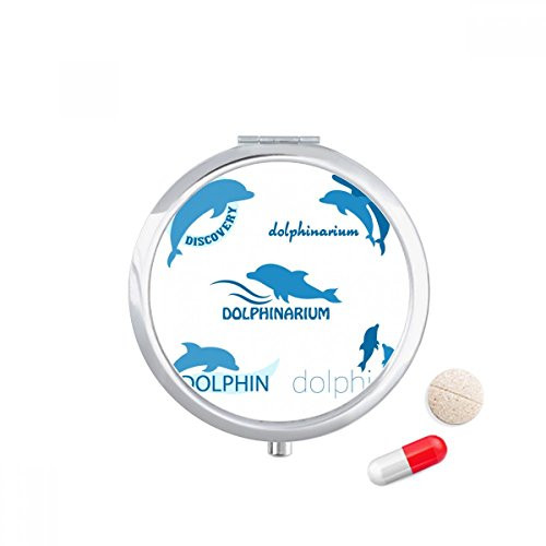 Blue Ocean Dolphin Biology Pill Case Pocket Medicine Storage Box Container Dispenser