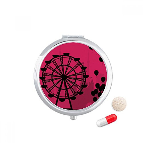 Balloon Ferris Wheel Amusement Park Pill Case Pocket Medicine Storage Box Container Dispenser
