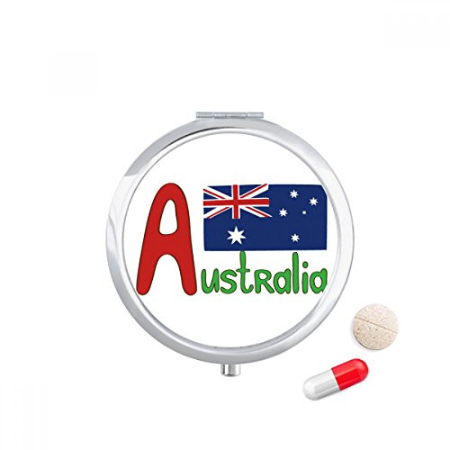 Australia National Flag Red Blue Pattern Pill Case Pocket Medicine Storage Box Container Dispenser