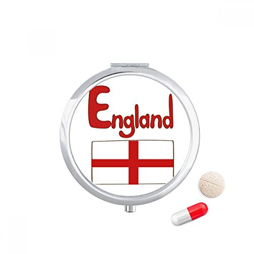 England National Flag Red Pattern Pill Case Pocket Medicine Storage Box Container Dispenser