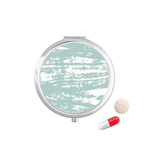 Green Ink Abstract Plants Art Pill Case Pocket Medicine Storage Box Container Dispenser