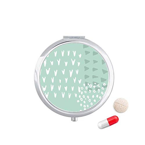 Green Abstract Plants Art Pattern Pill Case Pocket Medicine Storage Box Container Dispenser