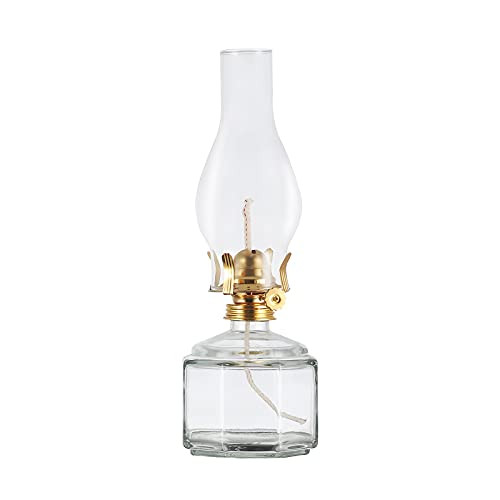 DNRVK Large Clear Oil Lamp Lantern Chamber Kerosene Lamp Classic Vintage Glass Oil Lamps for Indoor Use Decor Lighting DNRVK Large Clear Oil Lamp Lantern Chamber Kerosene Lamp Classic Vintage Glass Oil Lamps for Indoor Use Decor Lighting