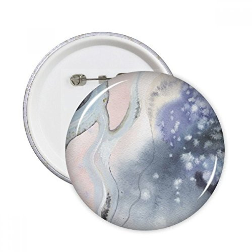 Ink Abstract Watercolor Shading Round Pins Badge Button Clothing Decoration 5pcs Gift